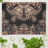 Dot Mandala Blume Brown und Grau Geschirrtuch (Gefaltet)