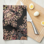 Dot Mandala Blume Brown und Grau Geschirrtuch (Viertel Falte)