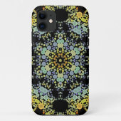 Dot Mandala Blume Gelb Blau und Grau Case-Mate iPhone Hülle (Rückseite)