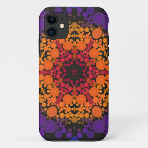 Dot Mandala Blume Gelb Lila und blau Case-Mate iPhone Hülle