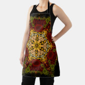 Dot Mandala Blume Gelb rot und schwarz Schürze (InSitu)