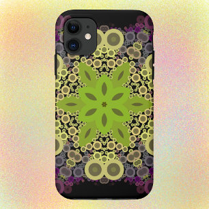 Dot Mandala Blume Gelb und Lila Case-Mate iPhone Hülle