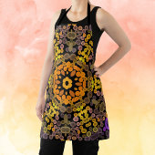 Dot Mandala Blume Gelb und Lila Schürze