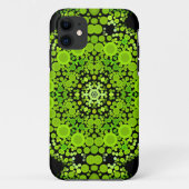 Dot Mandala Blume Green Case-Mate iPhone Hülle (Rückseite)