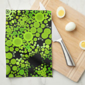 Dot Mandala Blume Green Geschirrtuch (Viertel Falte)