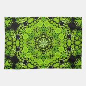 Dot Mandala Blume Green Geschirrtuch (Horizontal)