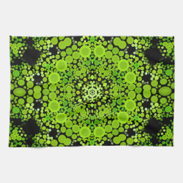 Dot Mandala Blume Green Geschirrtuch
