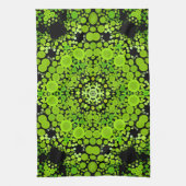 Dot Mandala Blume Green Geschirrtuch (Vertikal)