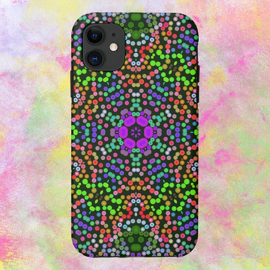 Dot Mandala Blume Green Lila und Orange Case-Mate iPhone Hülle