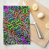Dot Mandala Blume Green Lila und Orange Geschirrtuch (Viertel Falte)
