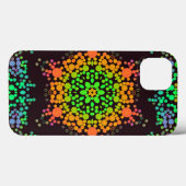 Dot Mandala Blume Green Orange und Blue Case-Mate iPhone Hülle (Rückseite (Horizontal))