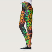 Dot Mandala Blume Green Orange und Blue Leggings (Links)
