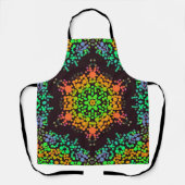 Dot Mandala Blume Green Orange und Blue Schürze (Vorderseite)