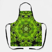 Dot Mandala Blume Green Schürze (Vorderseite)