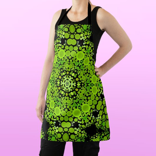Dot Mandala Blume Green Schürze