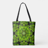 Dot Mandala Blume Green Tasche (Rückseite)