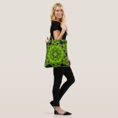 Dot Mandala Blume Green Tasche (Am Model)
