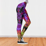 Dot Mandala Blume Lila Orange und Gelb Leggings<br><div class="desc">Diese groovy Mandala ist lila,  orange und gelb und wurde von Mandalasen mit Farbpunkten inspiriert. Trippige geometrische Muster für den modernen Hippie!</div>