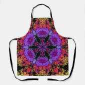 Dot Mandala Blume Lila Orange und Gelb Schürze (Vorderseite)