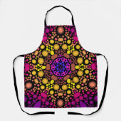 Dot Mandala Blume Lila und gelb Schürze (Vorderseite)