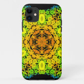 Dot Mandala Blume Orange Gelb Grün und Blau Case-Mate iPhone Hülle (Rückseite)