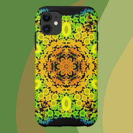 Dot Mandala Blume Orange Gelb Grün und Blau Case-Mate iPhone Hülle