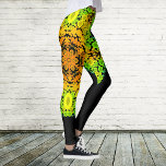 Dot Mandala Blume Orange Gelb Grün und Blau Leggings<br><div class="desc">Diese zarte Mandala ist in Orange,  Gelb,  Grün und Blau gehalten und wurde von Mandalasen inspiriert. Trippige geometrische Muster für den modernen Hippie!</div>