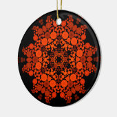 Dot Mandala Blume Orange und Black Keramik Ornament (Links)