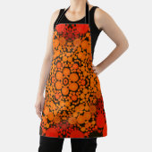 Dot Mandala Blume Orange und Black Schürze (InSitu)