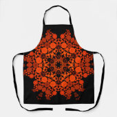 Dot Mandala Blume Orange und Black Schürze (Vorderseite)