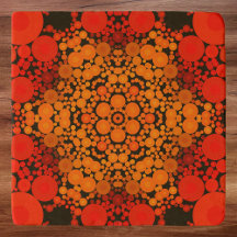 Dot Mandala Blume Orange und Black
