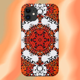 Dot Mandala Blume Orange White und Red Case-Mate iPhone Hülle