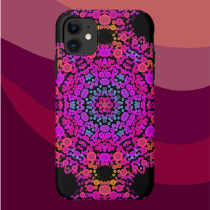 Dot Mandala Blume Rosa Blau und Orange Case-Mate iPhone Hülle