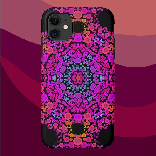 Dot Mandala Blume Rosa Blau und Orange Case-Mate iPhone Hülle