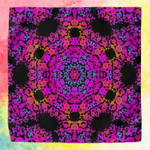 Dot Mandala Blume Rosa Blau und Orange