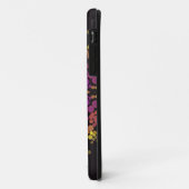 Dot Mandala Blume Rosa Gelb und Schwarz Case-Mate iPhone Hülle (Hinten/Links)