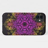 Dot Mandala Blume Rosa Gelb und Schwarz Case-Mate iPhone Hülle (Rückseite (Horizontal))