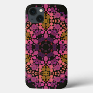 Dot Mandala Blume Rosa Gelb und Schwarz Case-Mate iPhone Hülle
