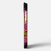 Dot Mandala Blume Rosa Gelb und Schwarz Case-Mate iPhone Hülle (Rückseite / Links)