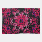 Dot Mandala Blume Rosa und Lila Geschirrtuch (Horizontal)