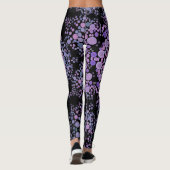 Dot Mandala Blume Rosa und Lila Leggings (Rückseite)