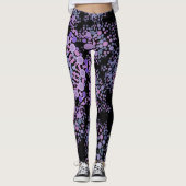 Dot Mandala Blume Rosa und Lila Leggings (Vorderseite)