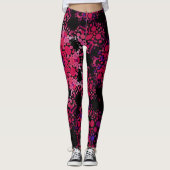 Dot Mandala Blume Rosa und Lila Leggings (Vorderseite)