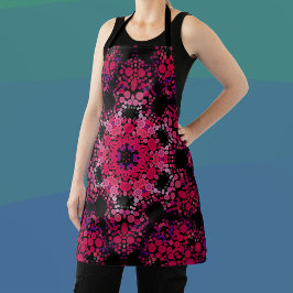 Dot Mandala Blume Rosa und Lila Schürze