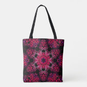 Dot Mandala Blume Rosa und Lila Tasche (Rückseite)