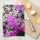 Dot Mandala Blume Rosa und Weiß Geschirrtuch (Viertel Falte)