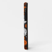 Dot Mandala Blume Weiß Orange und Schwarz Case-Mate iPhone Hülle (Hinten/Links)