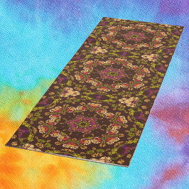 Dot Mandala Gelb Lila und Orange Yogamatte