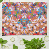 Dot Mandala Orange Blue Pink und White Geschirrtuch (Gefaltet)
