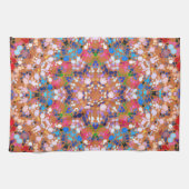Dot Mandala Orange Blue Pink und White Geschirrtuch (Horizontal)